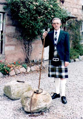 Gordon with the Dinnie Stones
at Potarch, Aberdeenshire